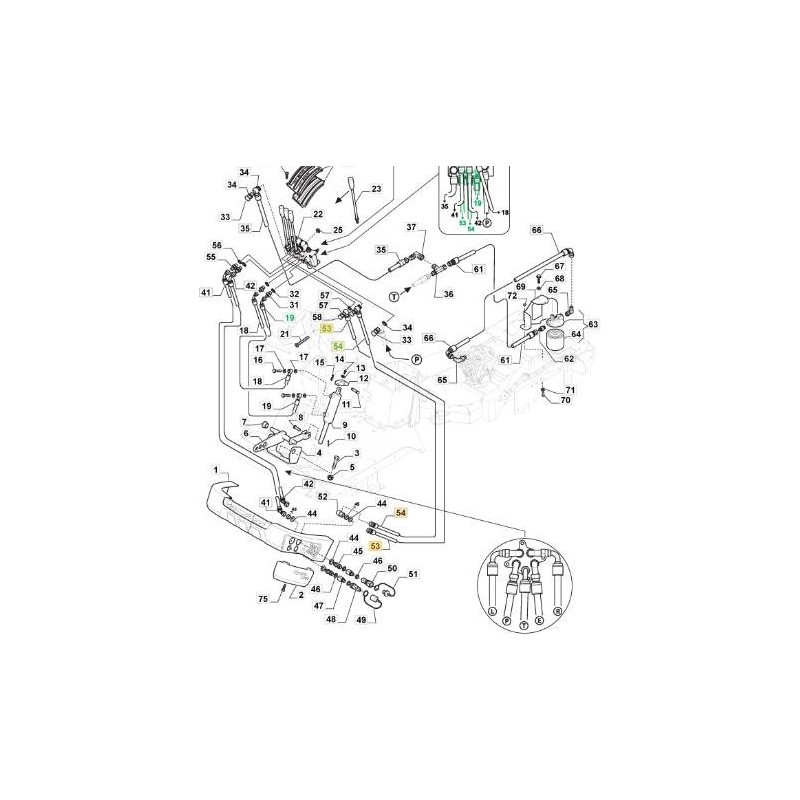 ORIGINAL STIGA PTO HYDRO PFM RÜCKLAUFROHR – 387869504/1