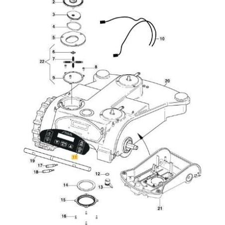 ROBOTERTASTATUR STIGA AC700 (L300) '15 ORIGINAL STIGA - 122420015/0 | Newgardenstore.eu