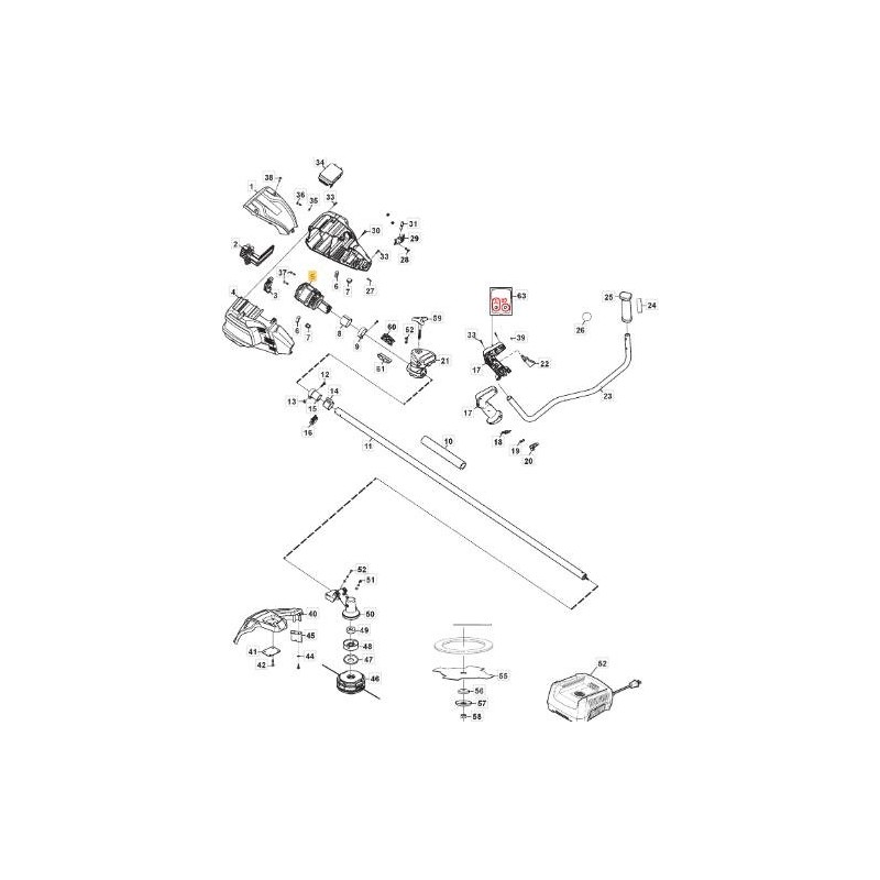 ENSEMBLE MOTEUR ORIGINAL 80V STIGA - 118810411/0