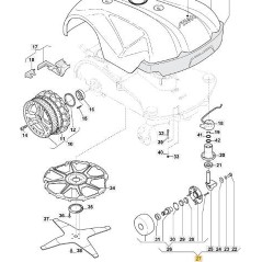 FRONT LEFT WHEEL ASSEMBLY (L300) ORIGINAL STIGA - 112600260/0