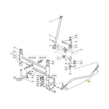 VARILLA DE DIRECCIÓN NJ102 15 ORIGINAL STIGA - 382000610/0 | Newgardenstore.eu
