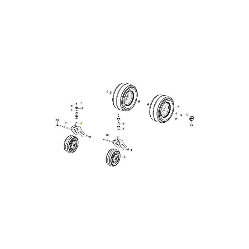 SUPPORTO RUOTA ANTERIORE eZTR 900 VNG ORIGINALE STIGA - 387785293/0