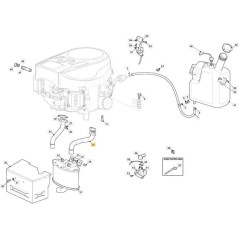 RACCORDO SCARICO SX STIGA RO(ST650) ORIGINALE STIGA - 118738289/0