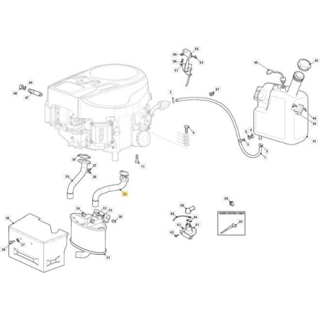 STIGA RO (ST650) LEFT EXHAUST FITTING ORIGINAL STIGA - 118738289/0 | Newgardenstore.eu