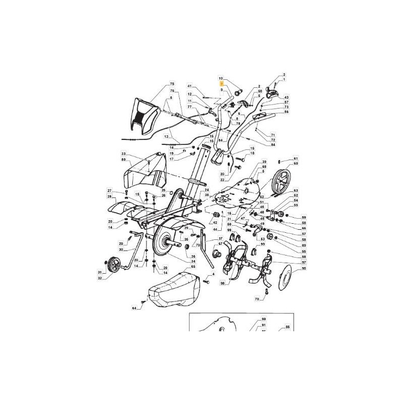 MANUBRIO-SUPERIORE ORIGINALE STIGA - 1483-2163-01