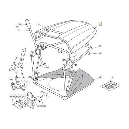 YELLOW BAG COVER 122410 NJ92 HE ORIGINAL STIGA - 325110319/0 | Newgardenstore.eu