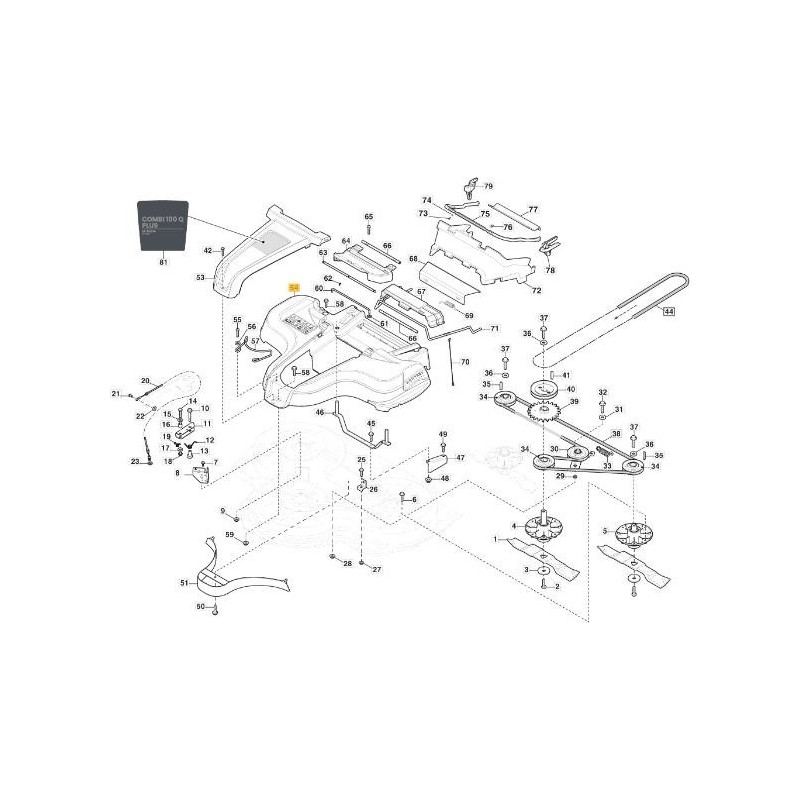 ORIGINAL STIGA CD100QF NCS8000N GETRIEBERIEMENSCHUTZKARTON – 337060042/0