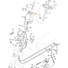 STEERING COLUMN SUPPORT PC YELLOW STIGA ORIGINAL STIGA - 387785241/0