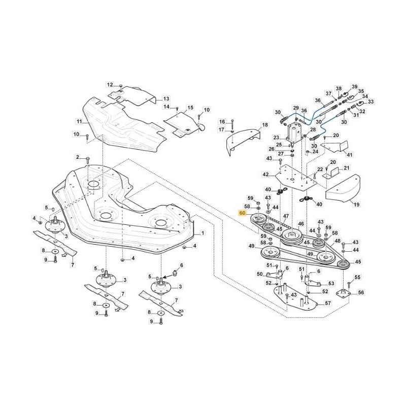 PULEGGIA D-148mm d-24.9mm ORIGINALE STIGA - 1134-7815-01