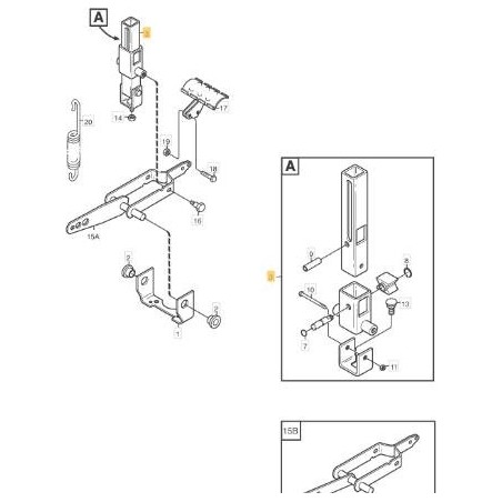 GANCIO PEDALE SOLLEVAM. STIGA ORIGINALE - 1134-4945-01 | Newgardenstore.eu