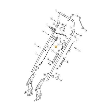 KIT CABLE BBC WESCON x DM MANCHE 25mm ORIGINAL STIGA - 381030064/0 | Newgardenstore.eu