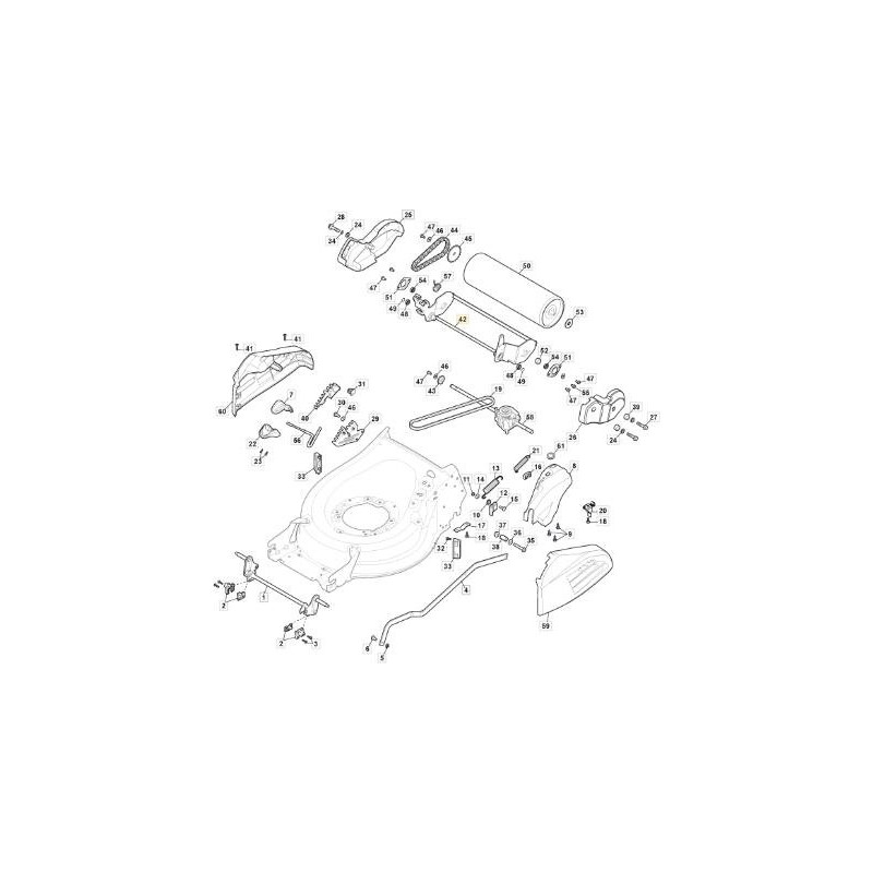 ESSIEU ARRIÈRE VNN. ROULEAU STIGA ORIGINAL MP2 554 - 381302909/0