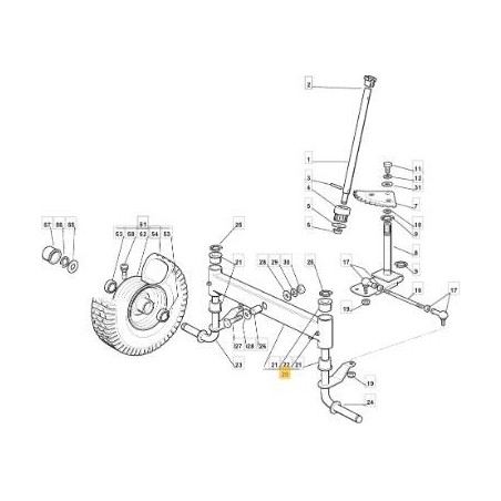 KIT BAS DE BASCULE AVANT BR ORIGINAL STIGA - 184034057/0 | Newgardenstore.eu