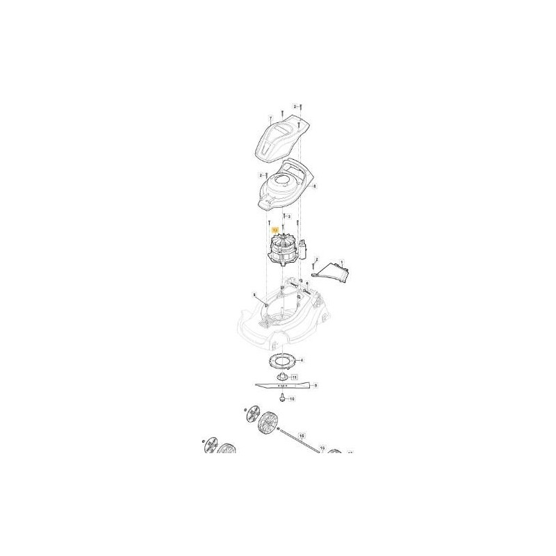 MOTOR ELÉCTRICO INDUCIDO 220V-60Hz 1300W ORIGINAL STIGA - 118563729/0