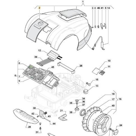 TASTIERA SENZA DISPLAY ORIGINALE STIGA - 112600346/0 | Newgardenstore.eu