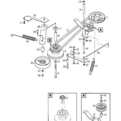 PULEGGIA INTERMEDIA ASSY ORIGINALE STIGA - 1134-6617-01