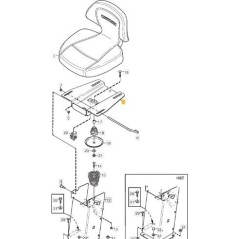 ORIGINAL STIGA UPPER SEAT SUPPORT - 1134-5301-01 | Newgardenstore.eu