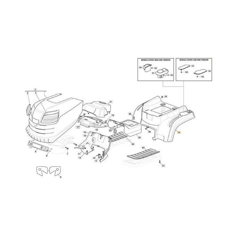 SCHWARZE RADABDECKUNG 901510 MP 84C ORIGINAL STIGA - 325110435/0