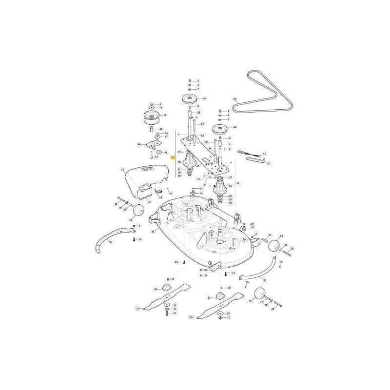 FLANGIA ALBERO LAME DX TC108SD(RIC) ORIGINALE STIGA - 382207214/0