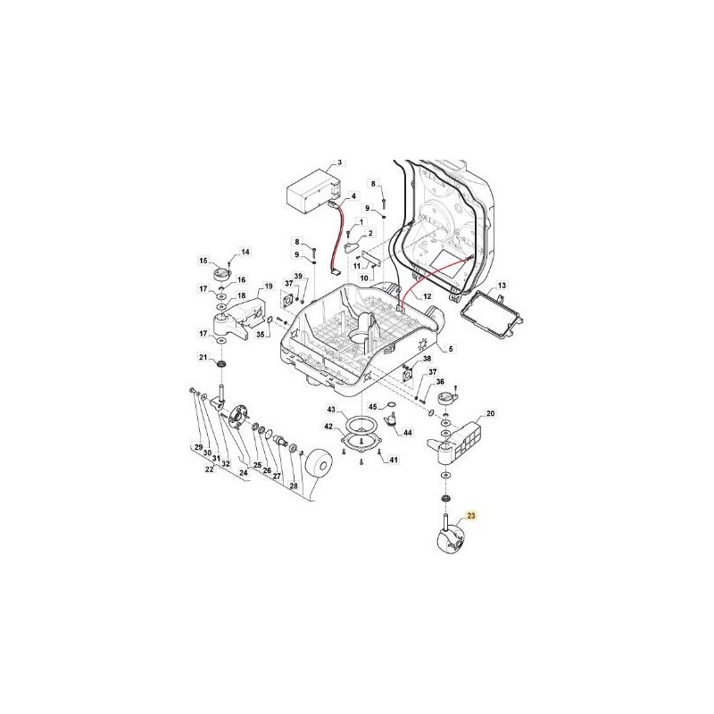 ORIGINAL STIGA LINKES RADBAUGRUPPE – 112600282/0