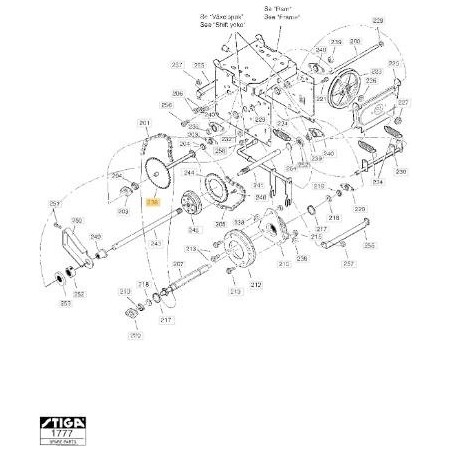 ROCCHETTO INTERMEDIO ORIGINALE STIGA - 1812-1715-01 | Newgardenstore.eu