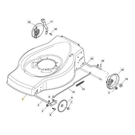 TELAIO ES/ESL46TS-TR ROSSO RAL3002 ORIGINALE STIGA - 381002538/0 | Newgardenstore.eu