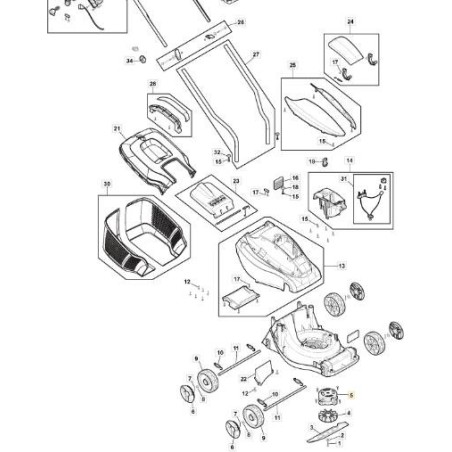 MOTOR ELÉCTRICO E 300 LI 20 ORIGINAL STIGA - 118811092/0 | Newgardenstore.eu