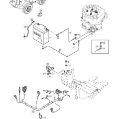 WIRING HARNESS FM85E VILLA 12 XM130 ORIGINAL STIGA - 187040303/0 | Newgardenstore.eu