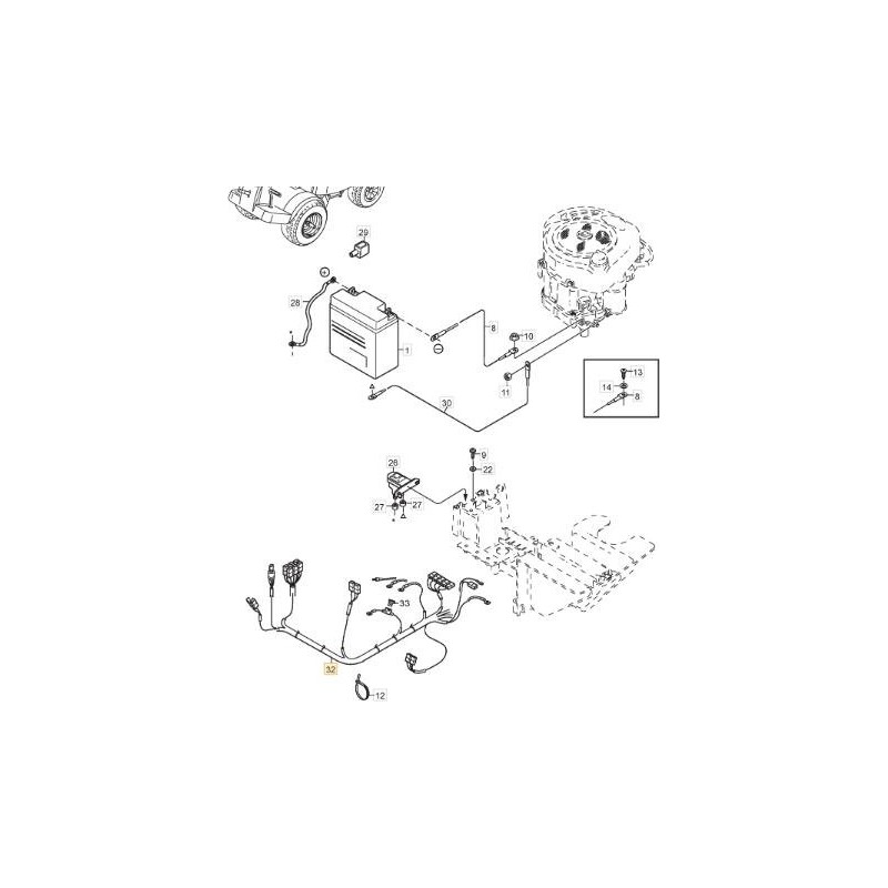 HARNAIS FM85E VILLA 12 XM130 ORIGINAL STIGA - 187040303/0