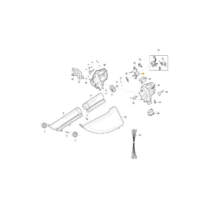 MOTEUR ORIGINAL STIGA BLV 20 Li S-A - 118805653/0