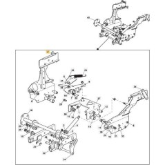 SUPPORT DE RÉGLAGE DE CADRE ORIGINAL STIGA DROIT PTO TC/MP VNN - 382774287/0