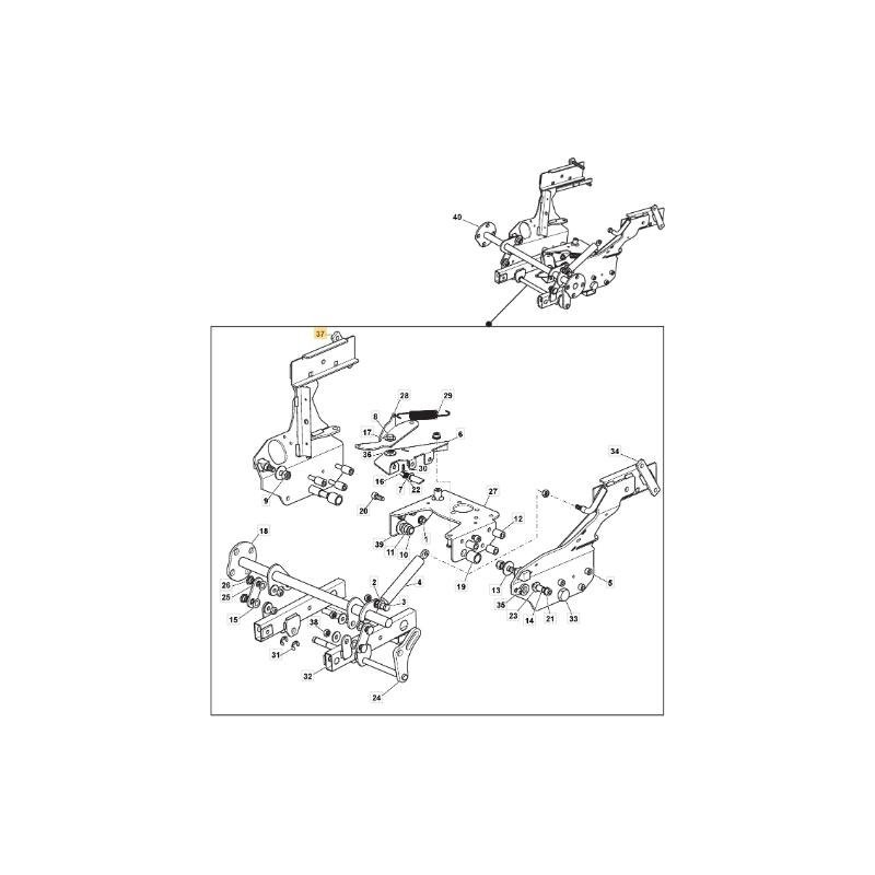 STAFFA AGG.TELAIO DX PTO TC/MP VNN ORIGINALE STIGA - 382774287/0