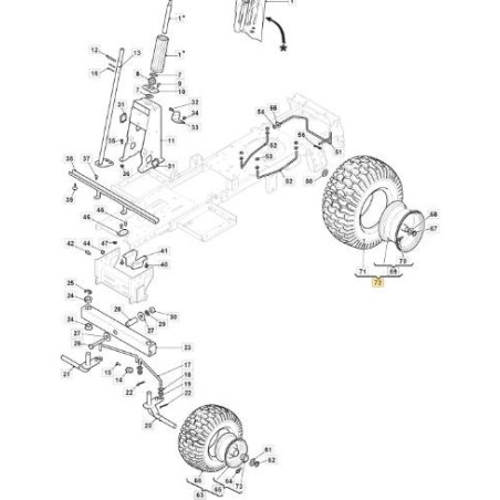 KIT DE ROUES POS. 15x5.5 FE+WAP512 DG ORIGINAL STIGA - 384680081/0 | Newgardenstore.eu
