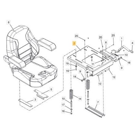 ORIGINAL STIGA SEAT PLATE - 118830836/0 | Newgardenstore.eu