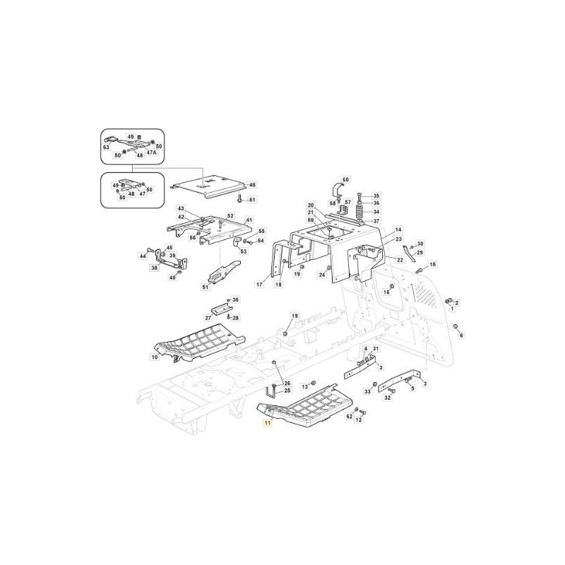 PEDANA SX TC (PLASTICA) ORIGINALE STIGA - 325500053/0