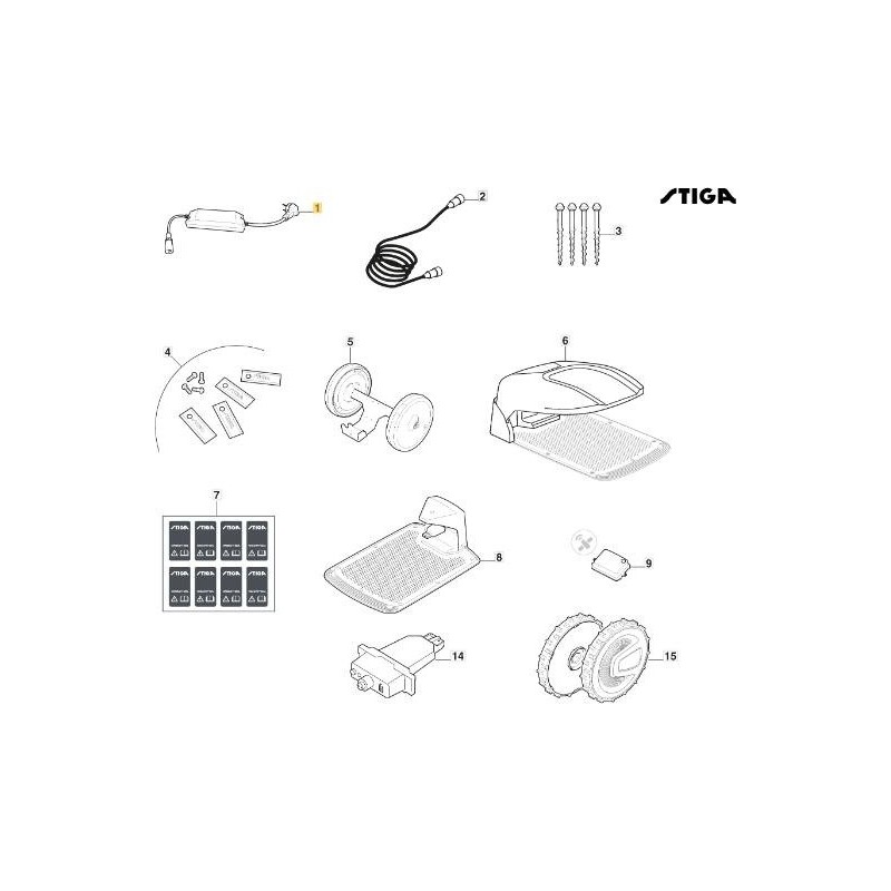 ALIMENTATION EXTERNE POUR ROBOT 2Ah - UK ORIGINAL STIGA - 118204161/0