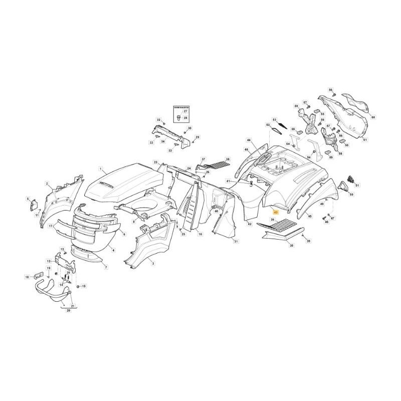 COPERTURA RUOTE TCX NERO ORIGINALE STIGA - 325109802/0