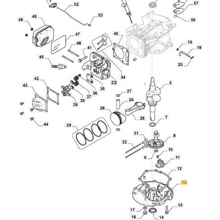 COUPE MOTEUR ORIGINAL STIGA - 118551153/1 | Newgardenstore.eu