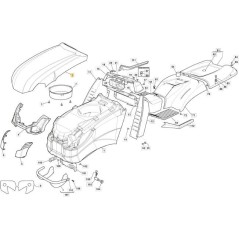 COFANO SUPERIORE Y BIFARO ROSSO RAL3003 ORIGINALE STIGA - 325076987/0