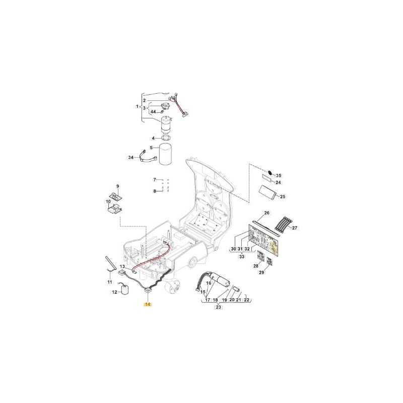 SCHEDA SOLLEVAMENTO (L200L - L300 V15) ORIGINALE STIGA - 112600142/0