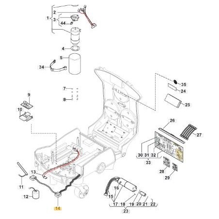 TARJETA DE ELEVACIÓN (L200L - L300 V15) ORIGINAL STIGA - 112600142/0 | Newgardenstore.eu