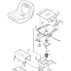 PLAQUE DE SELLE INFÉRIEURE FIXE ORIGINALE STIGA - 1134-6068-01 | Newgardenstore.eu
