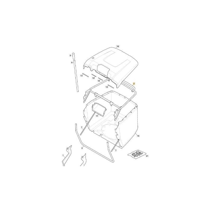OBERER RAHMEN MP84C VNN TASCHE DER ORIGINAL STIGA – 382800139/1
