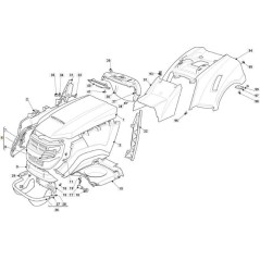 FRONT BONNET TCS BIF. NCS8000N ORIGINAL STIGA - 382394650/0