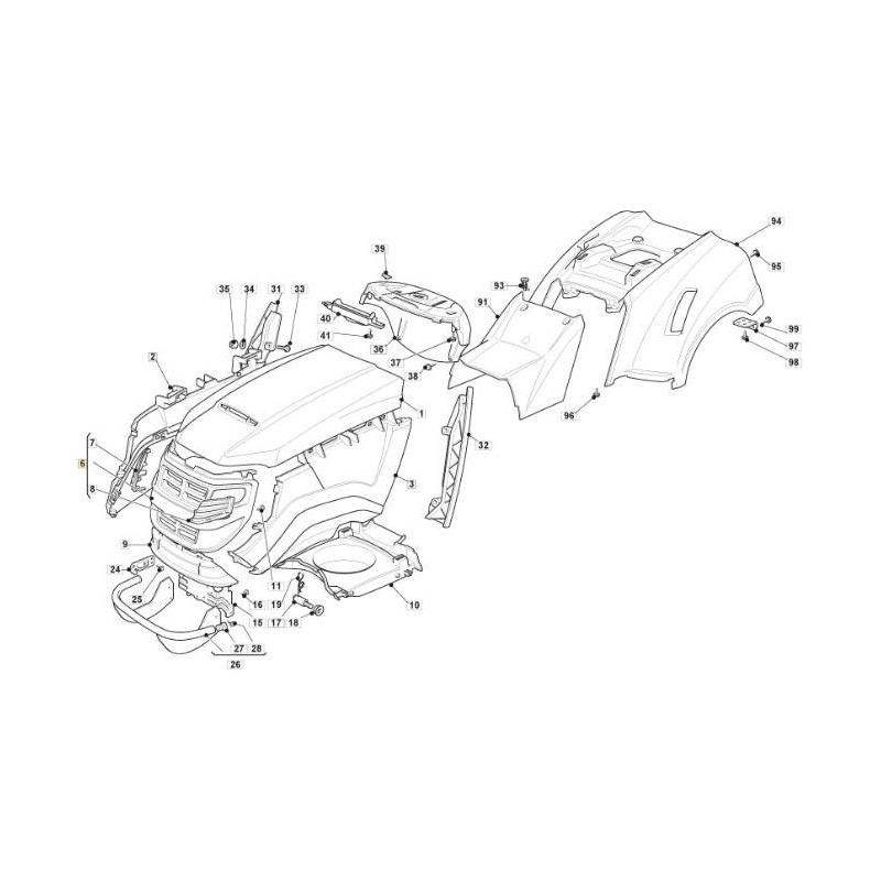 VORDERE MOTORHAUBE TCS BIF. NCS8000N ORIGINAL STIGA – 382394650/0