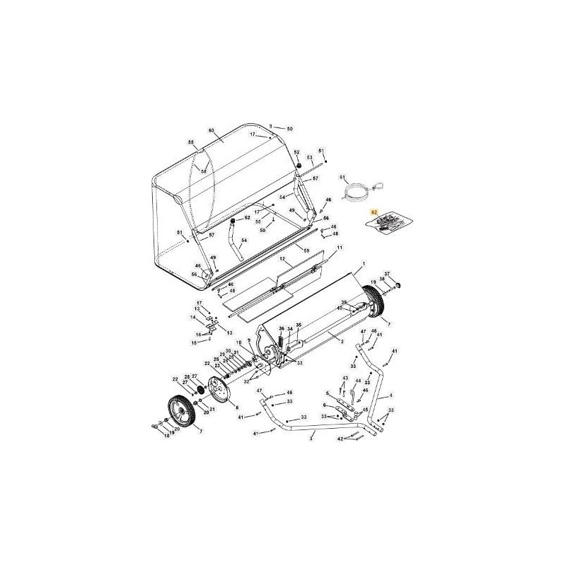 KIT VIS/COMPOSANTS COLLECTEUR 42 ORIGINAL STIGA - 118890300/0