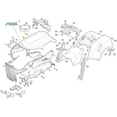 UPPER BONNET TNS YELLOW STIGA ORIGINAL STIGA - 325076978/0 | Newgardenstore.eu