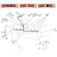CARTE ÉLECTRIQUE 8 LED W/FRIZ. TC (ISO) ORIGINAL STIGA - 125722441/0 | Newgardenstore.eu