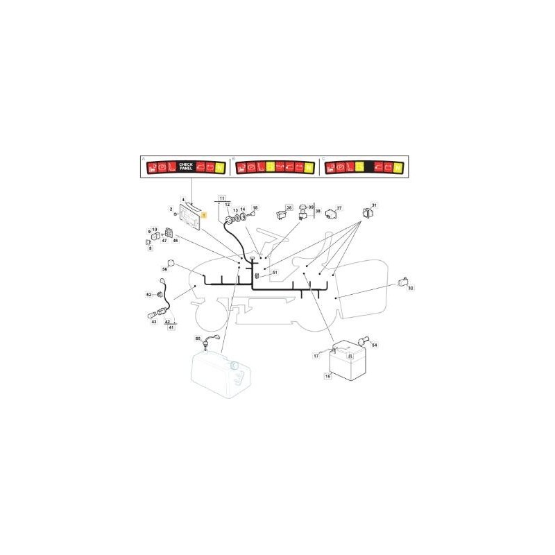 SCHEDA ELETTR. 8 LED C/FRIZ. TC (ISO) ORIGINALE STIGA - 125722441/0
