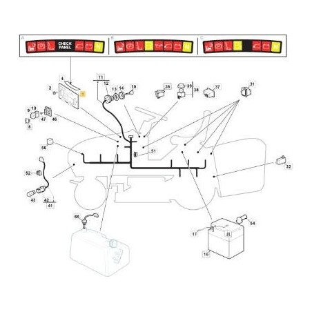 CARTE ÉLECTRIQUE 8 LED W/FRIZ. TC (ISO) ORIGINAL STIGA - 125722441/0 | Newgardenstore.eu